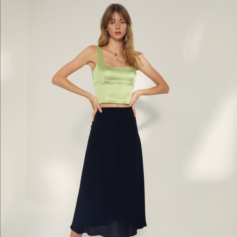 Wilfred Blue Midi Skirt - Picture 3 of 5